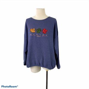 Vintage Kenora Canada Blue Sweater